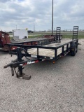 2015 PJ 7'W x 20'L T/A Utility Triler, 14,000# GVWR, Wood Bed, Loading Ramps, VIN# Unknown, TX TAG 9