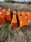 (8) U-Line Plastic Barriers