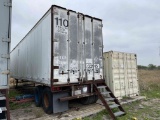 1987 Freuhoff T/A Van Trailer, 8'W x 45'L w/ Contents Including Safety Netting, Safety Signs & Other