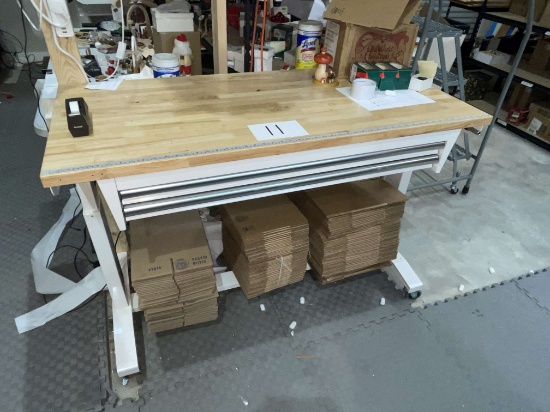 Husky 52" Adjustable Height Work Table w/ 2 Drawers