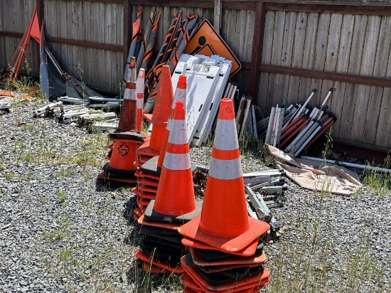 Assorted traffic cones/traffic control signs (UNIT LOCATED AT: 2007 Fulton Rd, Santa Rosa, CA 95403)