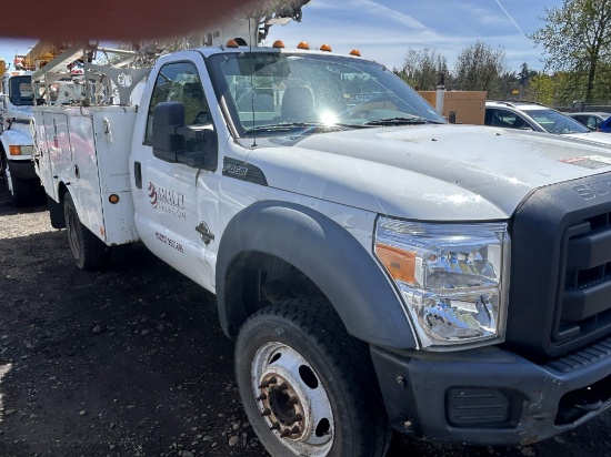 2010 Ford F450 S/A Dually Bucket Truck w/ Altec AT200A Telescopic Aerial Device; VIN: 1FDUF4GT1BEA57