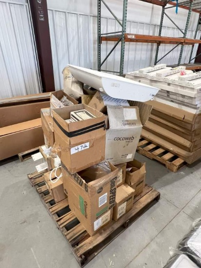 PALLET OF ASSORTED LIGHTING FIXTURES AND ELECTRICAL PARTS