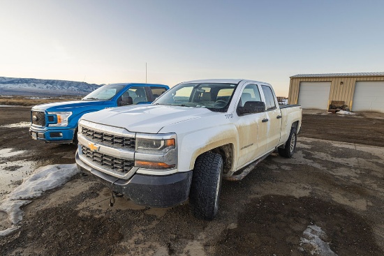 Located In Powell, Wy: 2017 Chevrolet Silverado 1500 Double Cab Pickup Truck, 4wd