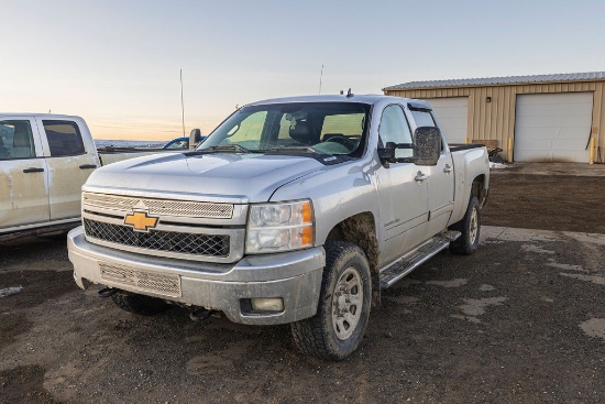 Located In Powell, Wy: 2013 Chevrolet Silverado 2500 Hd Crew Cab Pickup Truck, 4wd