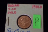1914 INDIAN HEAD 2 1/2 GOLD COIN!