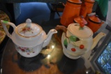 2 VINTAGE TEA POTS