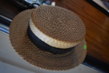 KNAPP FELT LAP BRIM STRAW HAT