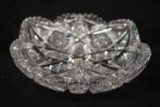 EARLY AMERICAN SQUARE CRYSTAL DISH!