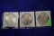 THREE SILVER AUSTRIA TRADE COINS!