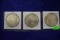 THREE MORGAN SILVER DOLLARS!