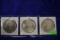 THREE MORGAN SILVER DOLLARS!