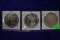 THREE MORGAN SILVER DOLLARS!