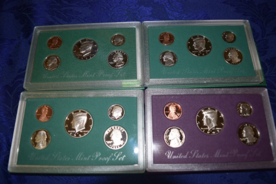 FOUR UNITED STATES PROOF SETS!
