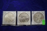 THREE SILVER EAGLE DOLLARS!