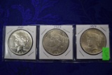 THREE PEACE DOLLARS!