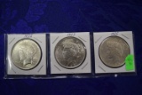 THREE PEACE DOLLARS!