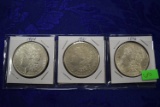 THREE MORGAN SILVER DOLLARS!