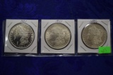 THREE MORGAN SILVER DOLLARS!