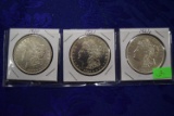 THREE MORGAN SILVER DOLLARS!