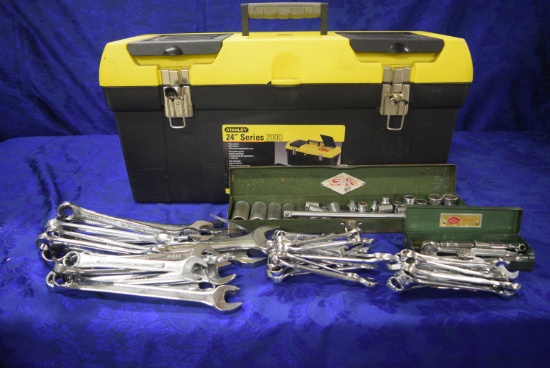 STANLEY 24" TOOL BOX & TOOLS!