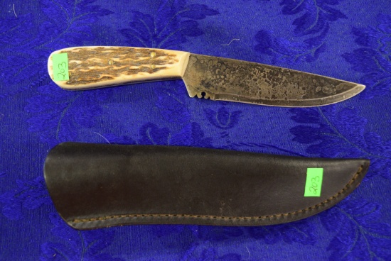 DAMASCUS KNIFE WITH 5" BLADE!