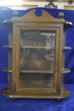 WOOD CURIO CABINET!