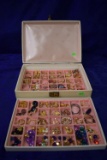 VINTAGE JEWELRY BOX AND EARRINGS!