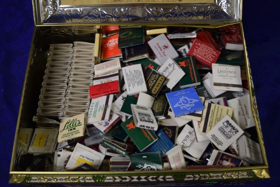 GIGANTIC LOT OF MATCH BOOKS AND GERMAN TIN!