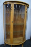BOW FRONT CURIO CABINET!