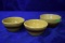 3 EARLY AMERICAN POTTERY BOWLS!