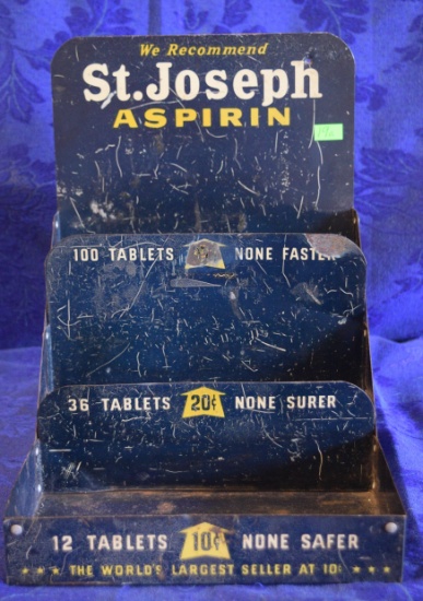 VINTAGE ST. JOSEPH ASPIRIN STORE DISPLAY!