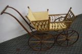 EARLY VICTORIAN STICK N BALL DOLL BUGGY!