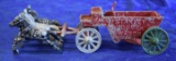 ANTIQUE STANLEY DUMP WAGON TOY AND HOUSES!