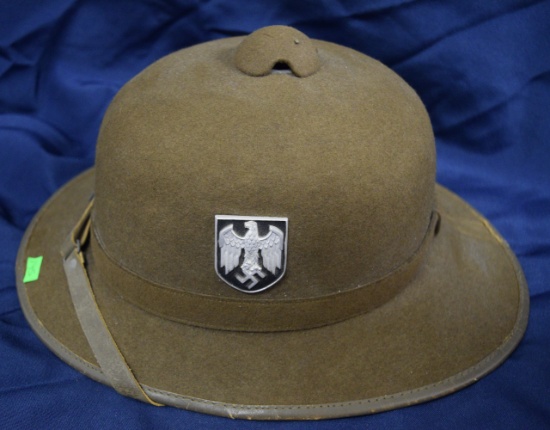 WWII GERMAN AFRICAN CORPS HELMET!
