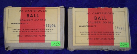 AMMUNITION - BALL CALIBER .30 M 2!