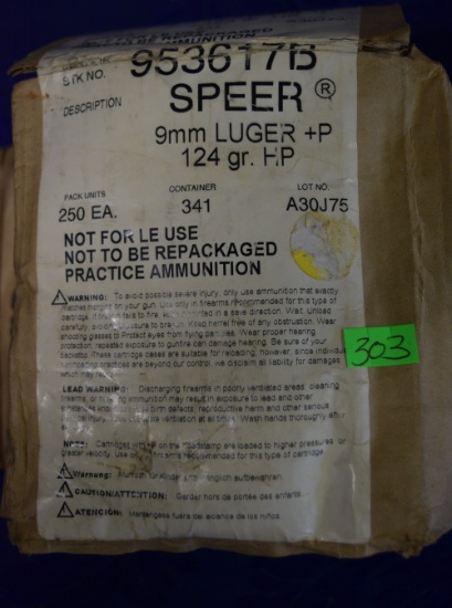 SPEER 9MM LUGER +P AMMUNITION!