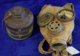 WWII JAPANESE GAS MASK AND CANISTER!