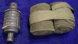 WWII TYPE 97 TRAINING GRENADE AND WOOL PUTTIES!