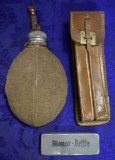 GERMAN MAGAZINE POUCH, WWII CANTEEN, GLASS CASE!