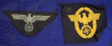 WWII NAZI PATCH AND GERMAN WATRE POLICE PATCH!