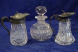 3 VICTORIAN CRYSTAL ACCOUTREMENTS!