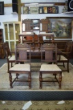 VINTAGE JACOBEAN REVIVAL DINING TABLE AND CHAIRS!