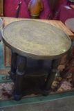 BRASS TOP PARLOR TABLE!