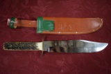 MIND BLOWING STAG HANDLE BOWIE KNIFE!