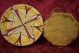 EXCEPTIONAL NATIVE AMERICAN ANIMAL HIDE DRUMS!