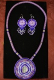 SUPERIOR BEADED NECKLACE AND EARINGS!