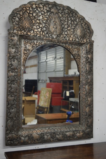 RARE TOOLED METAL AND SILVER MIRROR!