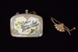 EARLY ANTIQUE VICTORIAN BROACH & COIN PURSE!