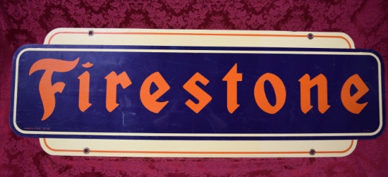 VINTAGE EARLY FIRESTONE METAL SIGN!